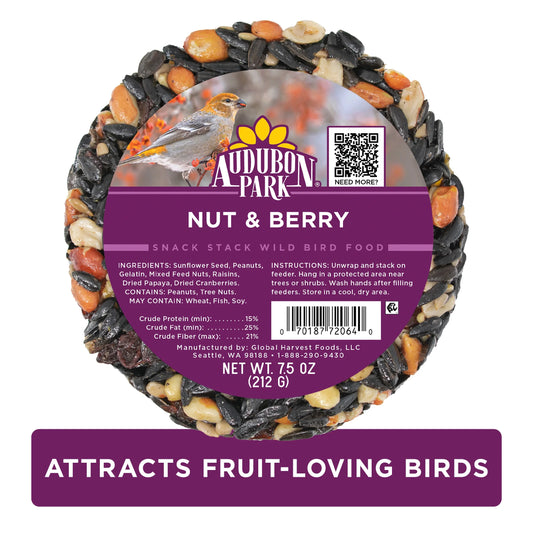 Nut & Berry Snack Stack Wild Bird Food, Dry, 1 Count per Pack, 7.5 Oz.