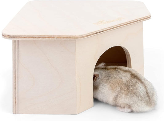 Niteangel Birch Chamber-Maze Hamster Hideout - Small Pets Woodland House Habitats Decor for Hamster Mice Gerbils Mouse