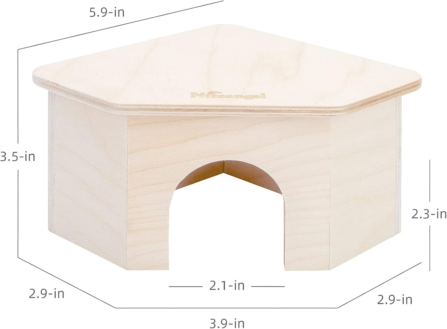 Niteangel Birch Chamber-Maze Hamster Hideout - Small Pets Woodland House Habitats Decor for Hamster Mice Gerbils Mouse