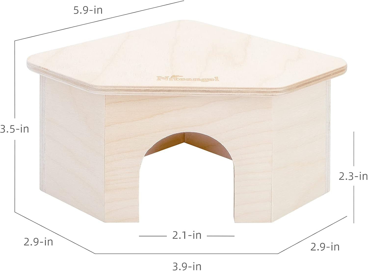 Niteangel Birch Chamber-Maze Hamster Hideout - Small Pets Woodland House Habitats Decor for Hamster Mice Gerbils Mouse