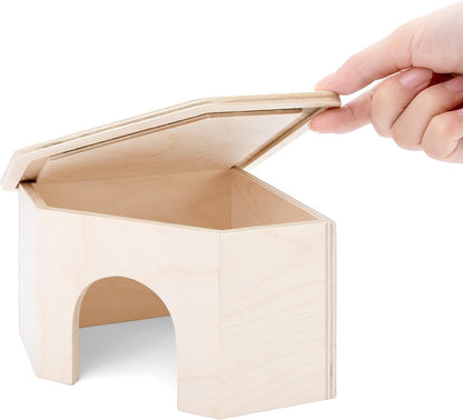 Niteangel Birch Chamber-Maze Hamster Hideout - Small Pets Woodland House Habitats Decor for Hamster Mice Gerbils Mouse